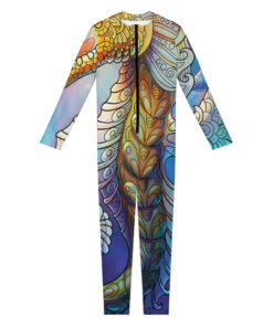 Colorful Seahorse Print Women's Jumpsuit