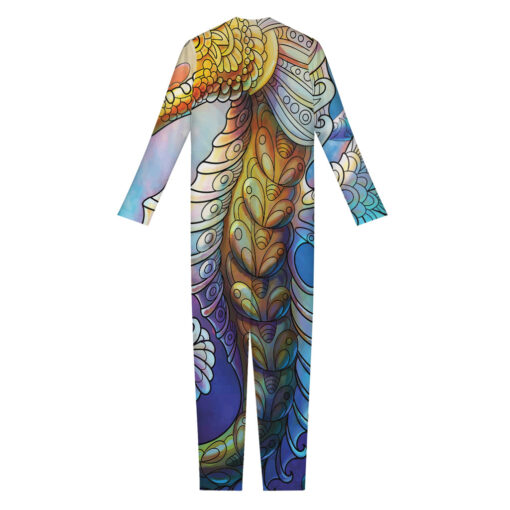 Colorful Seahorse Print Women's Jumpsuit