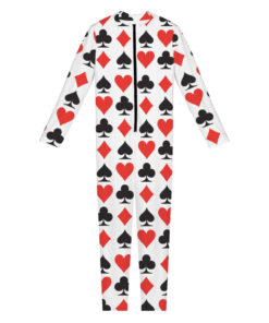 Playing Card Symbols Pattern Print Women's Jumpsuit