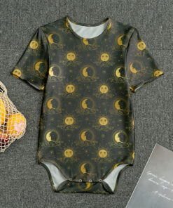 Vintage Celestial Pattern Print Men's Bodysuit
