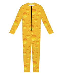 Yellow Cheese Print Women's Jumpsuit