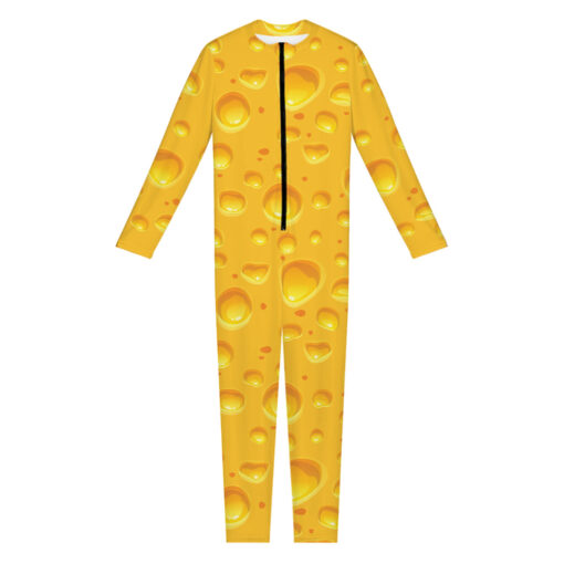 Yellow Cheese Print Women's Jumpsuit